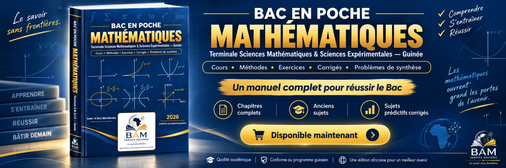 Présentation du manuel BAC EN POCHE – MATHÉMATIQUES