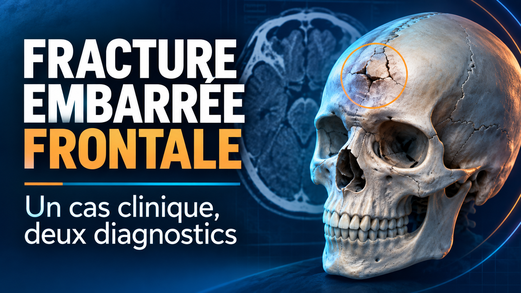 Illustration d’une fracture embarrée frontale — cas clinique